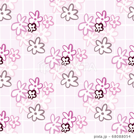 Chamomile figures seamless patern. Pastel pink Chamomile figures seamless patern. Pastel pink 68088054