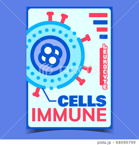 Immune Cells Creative Advertising Banner Vector Immune Cells Creative Advertising Banner Vector 68090799