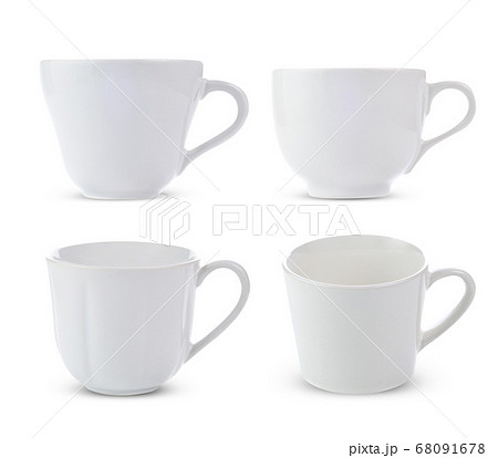 White ceramic cup isolated on white 68091678