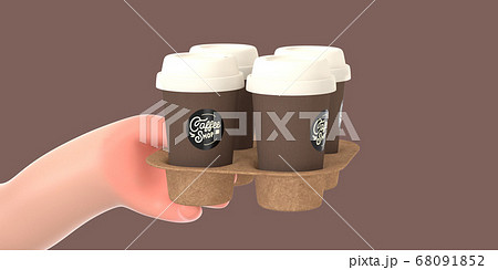 Coffee shop 3D illustartion Coffee shop 3D illustartion 68091852