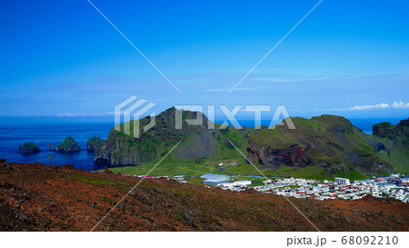 Panorama of Heimaey town , Vestmannaeyjar 68092210