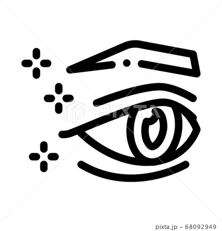 eyelid surgery result icon vector outline illustration 68092949