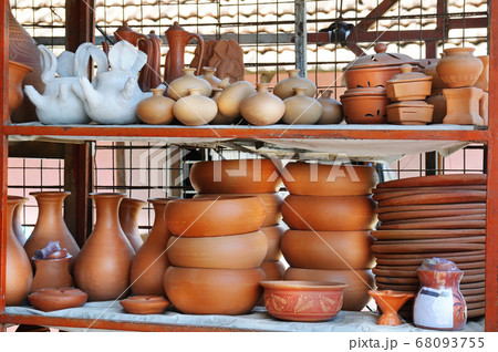 Ceramic clay terracotta jug, pot, vase, kitchen Ceramic clay terracotta jug, pot, vase, kitchen 68093755