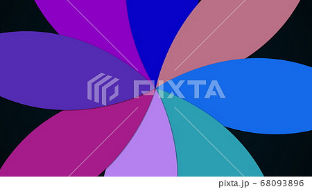 Computer generated modern background from multicolored flower with petals. Colorful pattern. 3D rendering 68093896