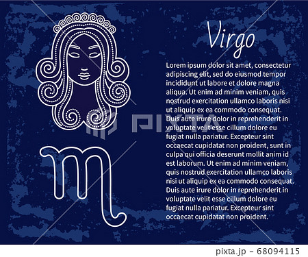 Virgo Zodiac Sign of Horoscope, Astrology Symbol - Stock Illustration  [68094115] - PIXTA