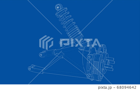 Car suspension with shock absorber 68094642