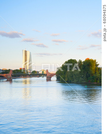 Frankfut river european central bank 68094875