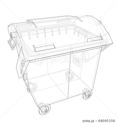 Outline Dumpster or dustbin 68095356