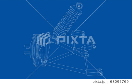 Car suspension with shock absorber Car suspension with shock absorber 68095769