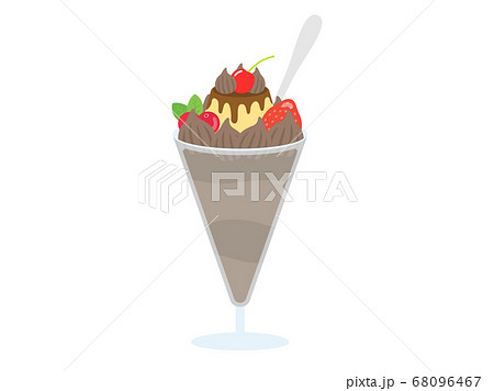 チョコレートパフェのイラスト 68096467