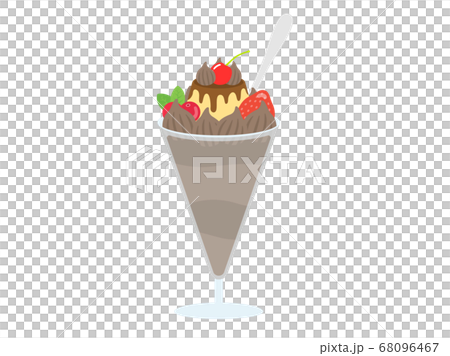 チョコレートパフェのイラスト 68096467