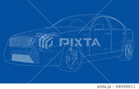 Concept car. 3d illustration Concept car. 3d illustration 68096611