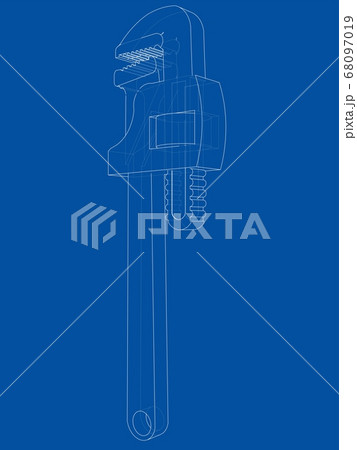 Outline adjustable wrench 68097019