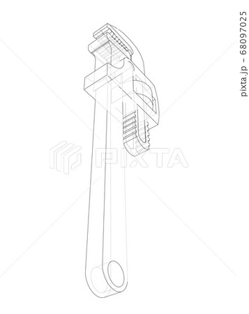 Outline adjustable wrench Outline adjustable wrench 68097025