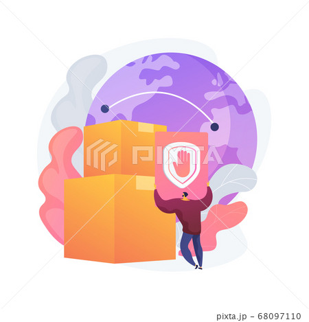 Embargo regulation abstract concept vector illustration. 68097110