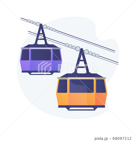 Cable transport abstract concept vector illustration. 68097212