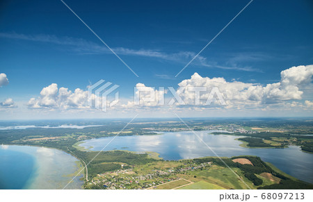 Naroch lake aerial drone view Naroch lake aerial drone view 68097213