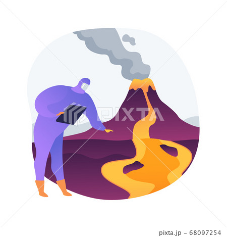 Volcanology abstract concept vector illustration. 68097254