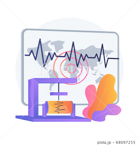 Seismology abstract concept vector illustration. 68097255