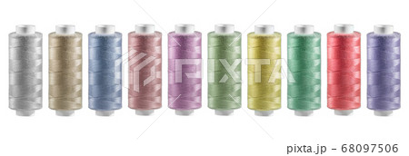group of multicoloured reel of thread group of multicoloured reel of thread 68097506
