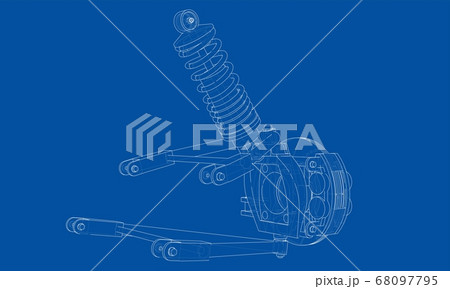 Car suspension with shock absorber 68097795