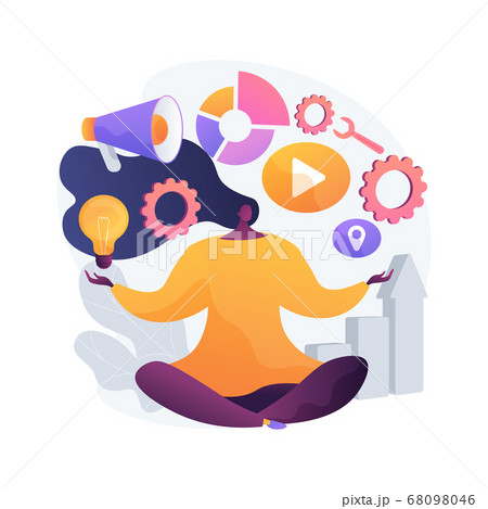 Participation of women abstract concept vector illustration. 68098046