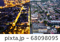 Aerial photography of Deribasovskaya street in Odessa city 68098095