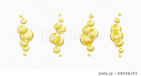 Golden glass oil ball collection. Vector. Golden glass oil ball collection. Vector. 68098265