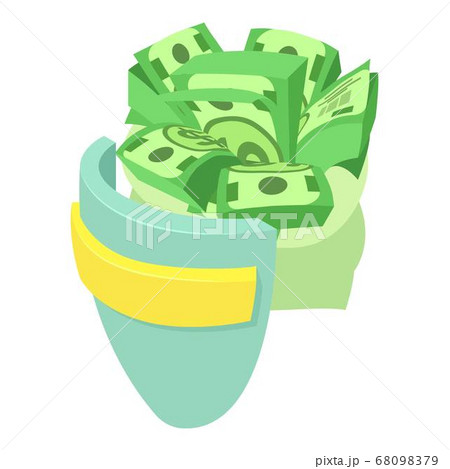 Income insurance icon, isometric style Income insurance icon, isometric style 68098379