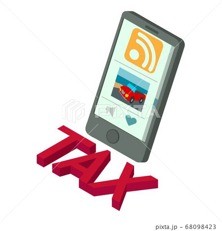 Tax online icon, isometric style 68098423