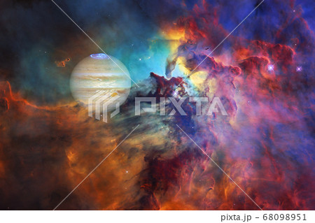Jupiter. Solar system. Elements of this image furnished by NASA. 68098951
