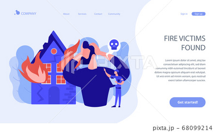 Fire consequences concept landing page. Fire consequences concept landing page. 68099214