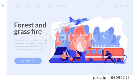 Prevention of wildfire concept landing page. Prevention of wildfire concept landing page. 68099215