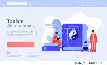 Taoism concept landing page. Taoism concept landing page. 68099249