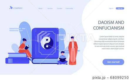 Taoism concept landing page. 68099250