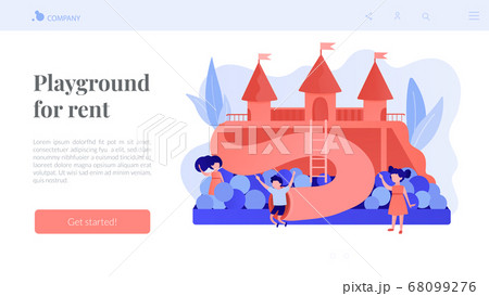 Kids playground concept landing page. 68099276