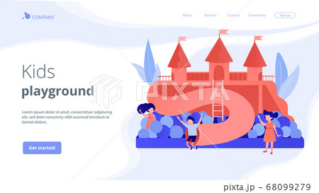 Kids playground concept landing page. 68099279