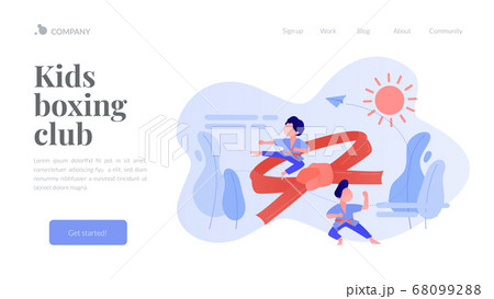 Karate camp concept landing page. 68099288