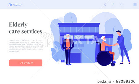 Elderly care concept landing page Elderly care concept landing page 68099306