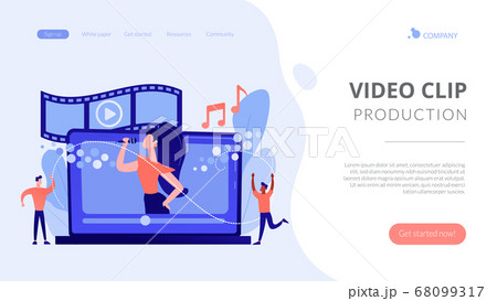 Music video concept landing page. 68099317