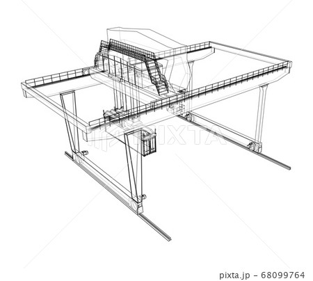 Rail-mounted gantry container crane outline 68099764