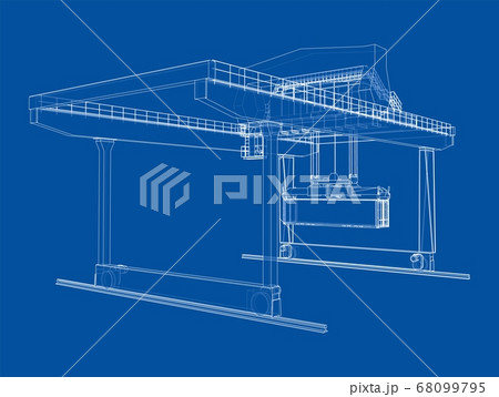 Rail-mounted gantry container crane outline 68099795