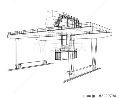 Rail-mounted gantry container crane outline 68099798