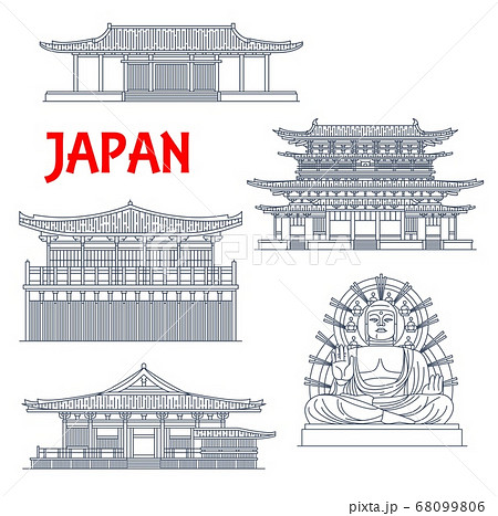 Japanese temples, Japan pagodas and Buddha shrines 68099806