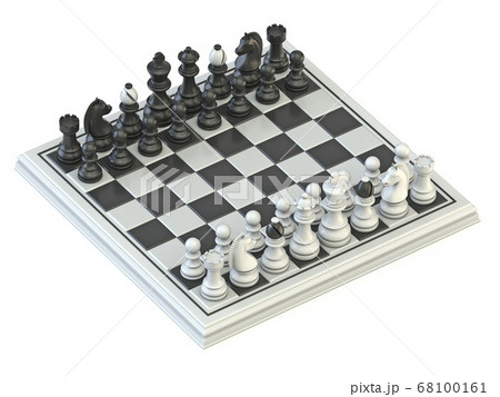 Chess board start position 3D 68100161