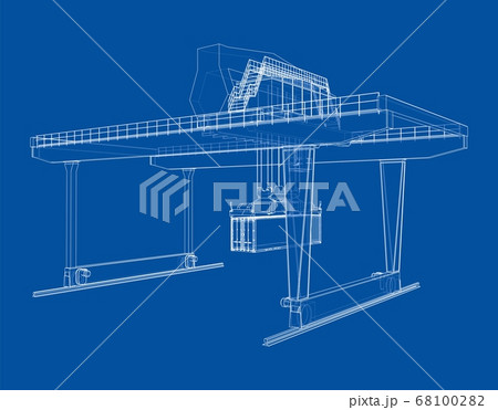 Rail-mounted gantry container crane outline Rail-mounted gantry container crane outline 68100282