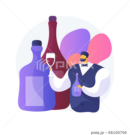 Sommelier Abstract Concept Vector Illustration のイラスト素材