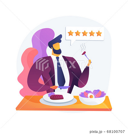 Food critic abstract concept vector illustration. 68100707