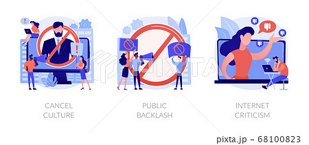 Social media behavior abstract concept vector illustrations. 68100823