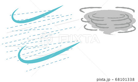 渦を巻く台風のベクターイラスト 68101338